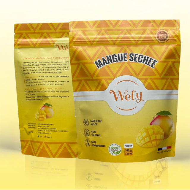 Wely - Mangue Séchée Premium - (Lot de 3 x 100 g)